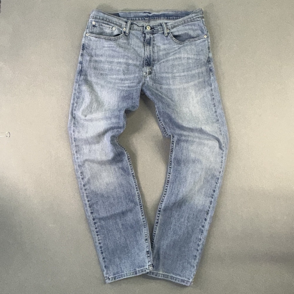 Levis 505 Men's Regular Fit Light Wash Denim Jeans Size 36x32